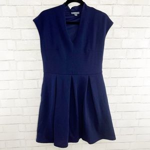 Modcloth Navy Blue Sleeveless Fit & Flare Dress Women's Size Large